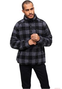 warmer Brandit Herren Teddyfleece Troyer Schwarz Grau