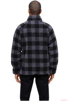 warmer Brandit Herren Teddyfleece Troyer Schwarz Grau