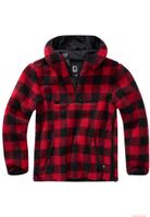 warmer Brandit Herren Teddyfleece Worker Pullover Rot Schwarz