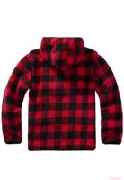 warmer Brandit Herren Teddyfleece Worker Pullover Rot Schwarz