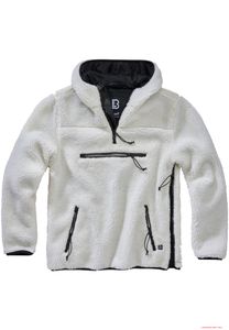 warmer Brandit Herren Teddyfleece Worker Pullover Weiß