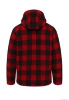 Giacca da lavoro da uomo Brandit in caldo pile Teddy, colore rosso e nero.
