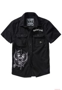 markantes Brandit Motörhead Vintage Kurzarmhemd Schwarz