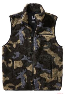 caldo gilet in pile Teddy da uomo Brandit mimetico scuro