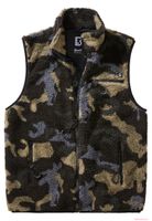 caldo gilet in pile Teddy da uomo Brandit mimetico scuro
