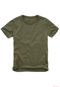 Comoda t-shirt per bambini Brandit, in cotone, colore oliva.
