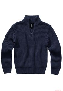 Warm Brandit children's navy Troyer sweater