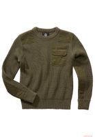 Robusto pullover Brandit per bambini, colore verde oliva.