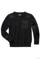 Robusto pullover da bambino Brandit BW nero