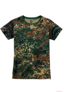 bequemes Brandit Damen T-Shirt Baumwolle Flecktarn