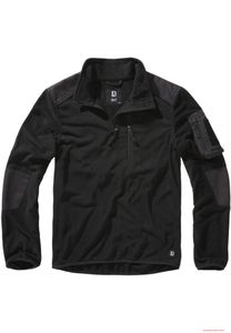warmer Brandit Fleece Troyer Ripstop Schwarz