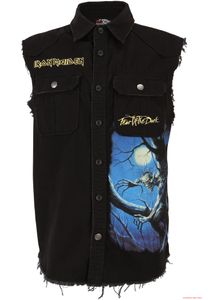markantes Brandit Iron Maiden Vintage Hemd ärmellos FOTD Schwarz