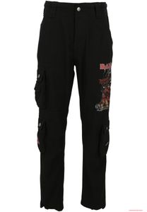 markante Brandit Iron Maiden Pure Slim Cargo Hose Schwarz