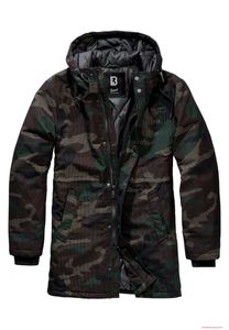 warmer Brandit Grid-Camo Parka Woodland