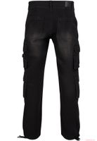 moderne Brandit Herren Denim Cargo Hose Schwarz