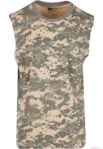 Camiseta sin mangas cómoda para hombre de la marca Brandit, estampado de camuflaje digital.