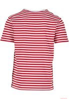 klassisches Brandit Jerseyshirt Stripe Tee Rot Weiß