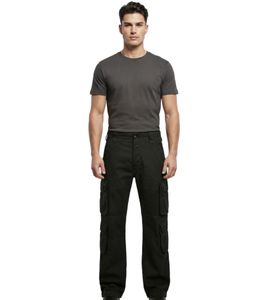 robuste Brandit Pure Vintage Cargo Hose mit 4 Beintaschen Arbeits-Hose B1003-00007 Schwarz
