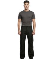 robuste Brandit Pure Vintage Cargo Hose mit 4 Beintaschen Arbeits-Hose B1003-00007 Schwarz