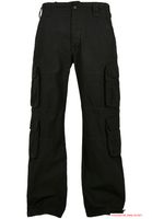 robuste Brandit Pure Vintage Cargo Hose mit 4 Beintaschen Arbeits-Hose B1003-00007 Schwarz