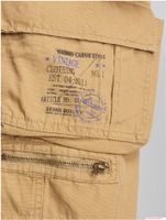 Rugged Brandit Savage Vintage Men's Cargo Shorts / Cotton Bermuda Shorts B2001-00003 Beige