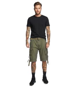 robuste Brandit Savage Vintage Herren Cargo Shorts Baumwoll-Bermuda B2001-00176 Oliv-Grün