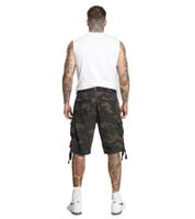 Rugged Brandit Savage Vintage Men's Cargo Shorts / Cotton Bermuda Shorts B2001-00707 Dark Green Camouflage