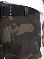 Rugged Brandit Savage Vintage Men's Cargo Shorts / Cotton Bermuda Shorts B2001-00707 Dark Green Camouflage