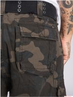 Rugged Brandit Savage Vintage Men's Cargo Shorts / Cotton Bermuda Shorts B2001-00707 Dark Green Camouflage