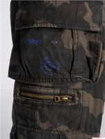 Rugged Brandit Savage Vintage Men's Cargo Shorts / Cotton Bermuda Shorts B2001-00707 Dark Green Camouflage