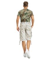 robuste Brandit Savage Vintage Herren Cargo Shorts Baumwoll-Bermuda B2001-02610 Weiß-Grau