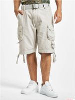 robuste Brandit Savage Vintage Herren Cargo Shorts Baumwoll-Bermuda B2001-02610 Weiß-Grau
