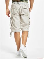 robuste Brandit Savage Vintage Herren Cargo Shorts Baumwoll-Bermuda B2001-02610 Weiß-Grau