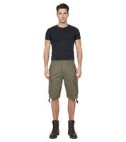 Short cargo vintage Brandit résistant, bermuda d'été style militaire, en coton vert olive B2002-00176