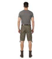 Short cargo vintage Brandit résistant, bermuda d'été style militaire, en coton vert olive B2002-00176