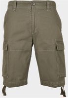 Short cargo vintage Brandit résistant, bermuda d'été style militaire, en coton vert olive B2002-00176