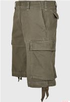 Short cargo vintage Brandit résistant, bermuda d'été style militaire, en coton vert olive B2002-00176