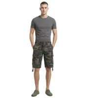 Order rugged Brandit Vintage Cargo Shorts online – military-style cotton Bermuda shorts (B2002-00707, Camouflage Green)