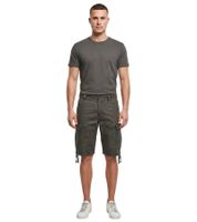 Short cargo vintage Brandit, bermuda d'été style militaire, en coton gris anthracite B2002-01745