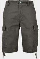 Short cargo vintage Brandit, bermuda d'été style militaire, en coton gris anthracite B2002-01745