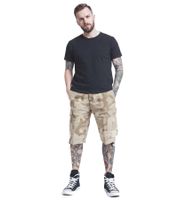 Short cargo vintage Brandit, bermuda d'été style militaire, en coton, réf. B2002-02611, beige camouflage