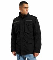 robuste Brandit M65 Giant Feldjacke Herren Übergangs-Jacke Baumwolljacke mit Kapuze B3101 Schwarz