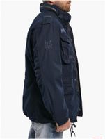 Chaqueta de campo Brandit M65 Giant para hombre, de algodón, con capucha, color azul marino (B3101)