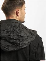 Veste de terrain homme Brandit Britannia, veste en coton avec col montant et capuche, B3116 Noir