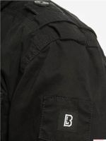 Veste de terrain homme Brandit Britannia, veste en coton avec col montant et capuche, B3116 Noir