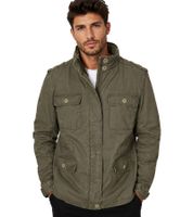 Chaqueta de campo Build Your Brand Britannia para hombre, de algodón con cuello alto y capucha, color verde oliva (B3116)