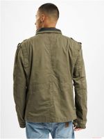 Chaqueta de campo Brandit Britannia para hombre, de algodón con cuello alto y capucha, color verde oliva (B3116)