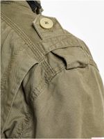 Chaqueta de campo Brandit Britannia para hombre, de algodón con cuello alto y capucha, color verde oliva (B3116)