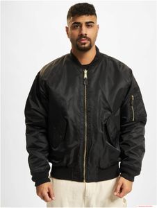 klassische Brandit MA1 Bomberjacke Herren Klassische Übergangsjacke mit wattiertem Innenfutter B3149 Schwarz/Orange