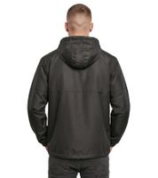 leichter Brandit Herren Sommer Windbreaker wasserabweisende Hoodie-Jacke B3162 Schwarz